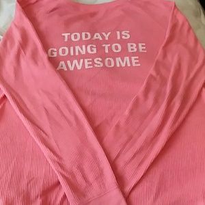 Pink long sleeve top